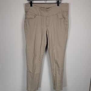 Jag Jeans Elastic Comfort Waist Tan Skinny Slim Fit Jeans